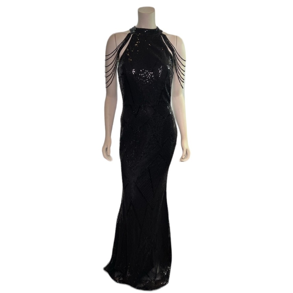 Miss ORD Black Sequin Dress  SZ. L
